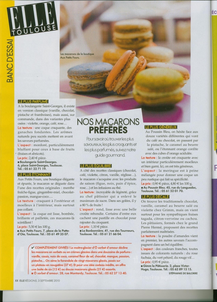 2010 Elle 3sept macarons